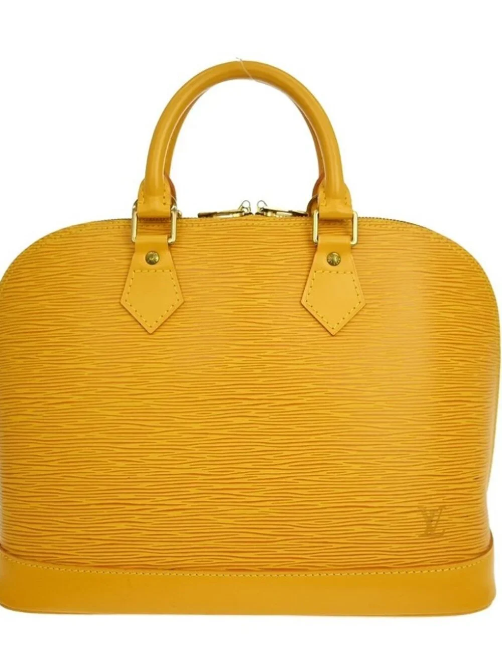 Louis Vuitton Yellow Epi Alma Handbag